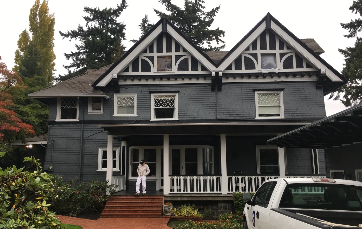 Craftsman home in Portland with a freshly painted body and trim