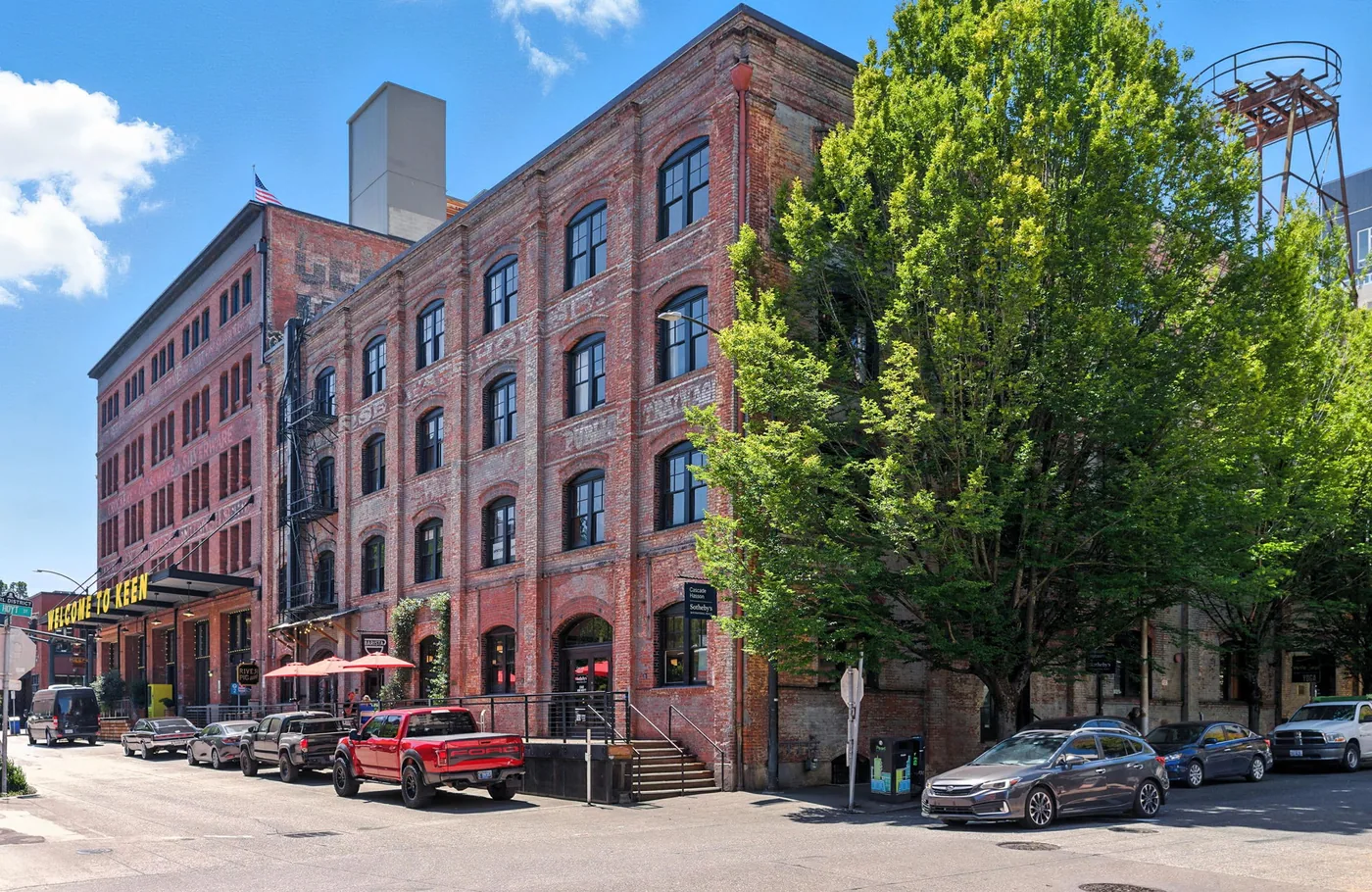 Historic Portland commercial building after painting